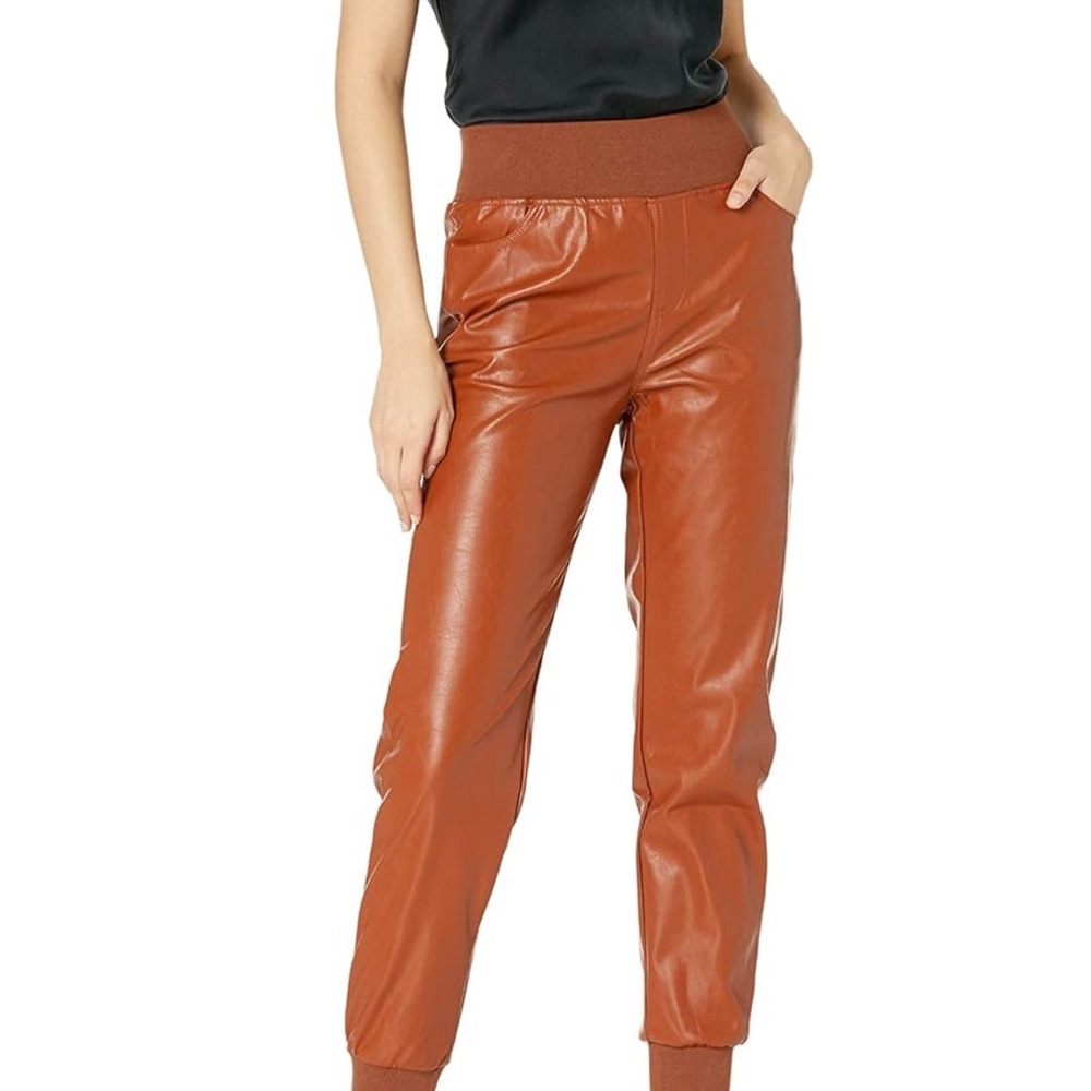 Women's Brown Leather Pants